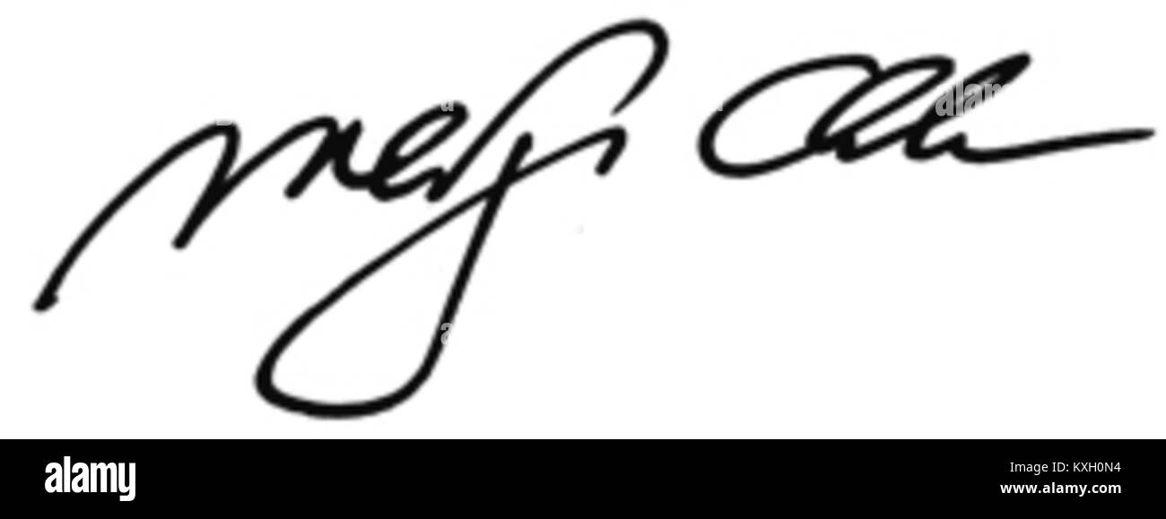 Dieser Eintrag zeigt die Signatur von Adam Małysz, einem bekannten polnischen Skispringer, der für seine mehrfachen Weltmeisterschaftssiege und Olympischen Medaillen im Skisprung bekannt ist. Stockfoto