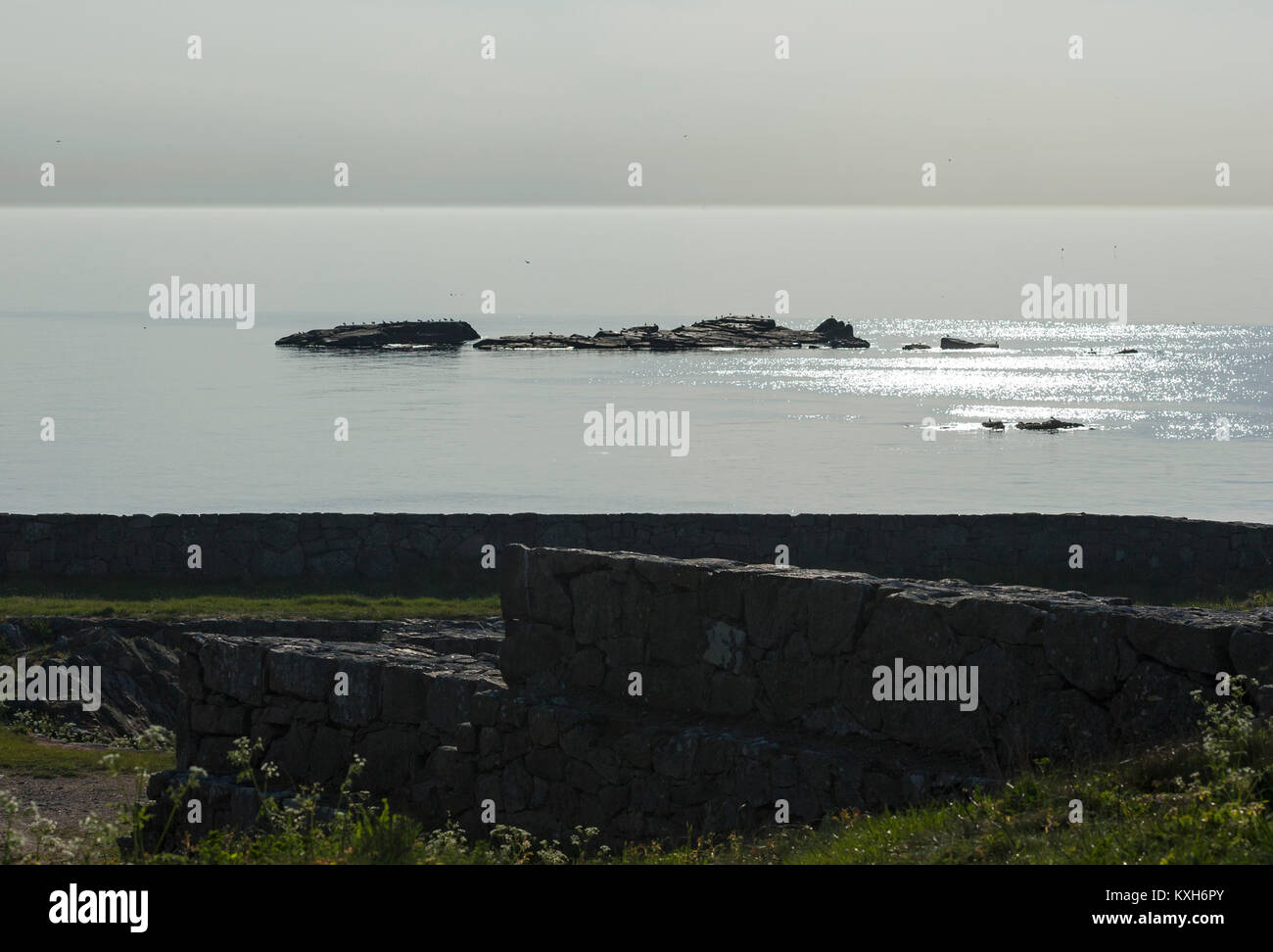 Dänemarks östlichster Punkt ist die Felsen Østerskaer, Christiansø, Ertholmene, Bornholm, Dänemark Stockfoto