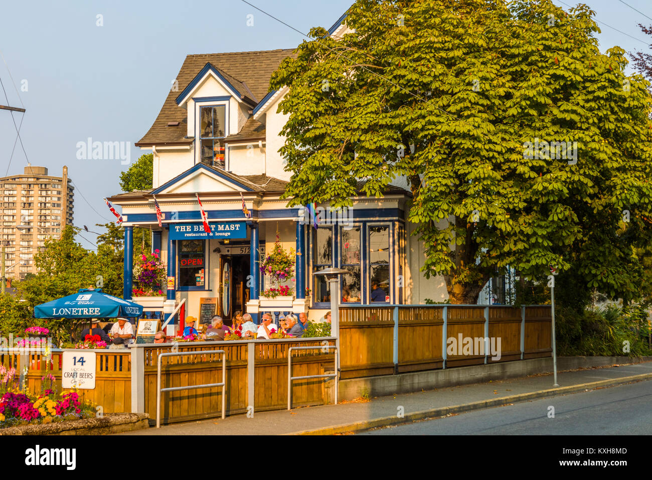 Die gebogene Mast Restaurant und Lounge in der James Bay Area von Victoria, der auch als Garden City auf Vancouver Island in British Columbia, Kanada bekannt Stockfoto