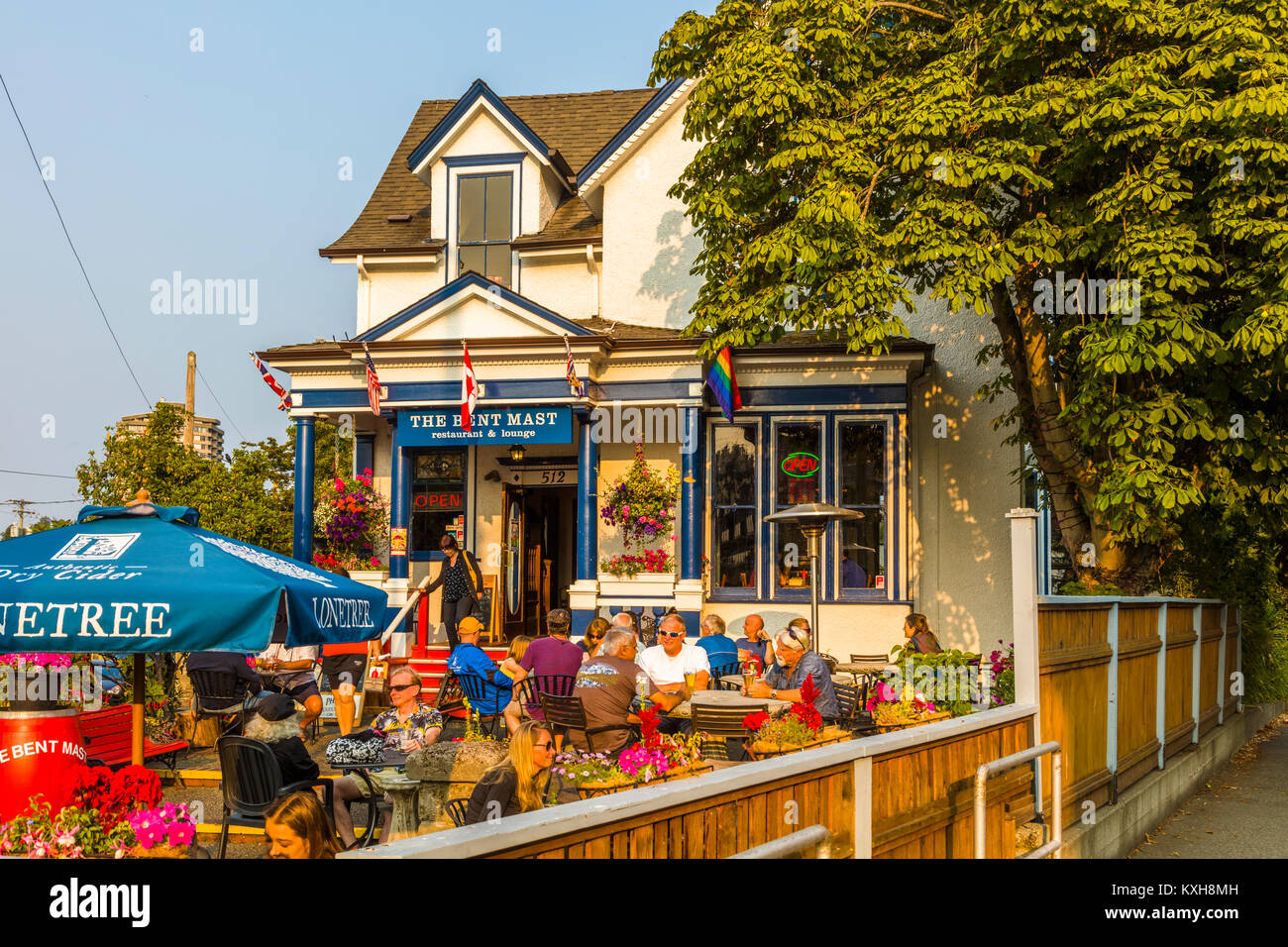 Die gebogene Mast Restaurant und Lounge in der James Bay Area von Victoria, der auch als Garden City auf Vancouver Island in British Columbia, Kanada bekannt Stockfoto