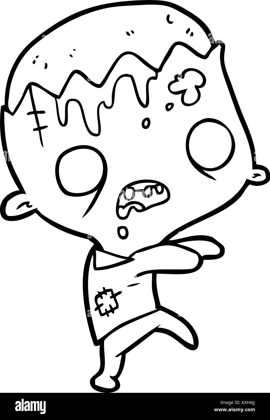 Cute cartoon Zombie Stock Vektor