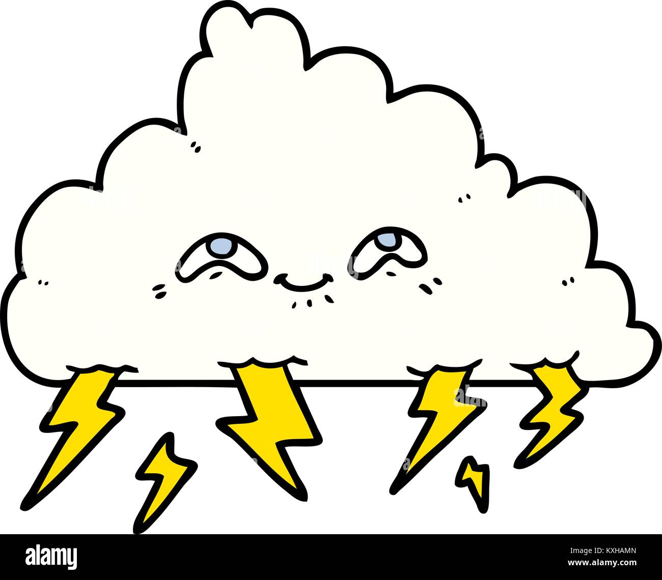 Cartoon Gewitterwolke Stock Vektorgrafik Alamy