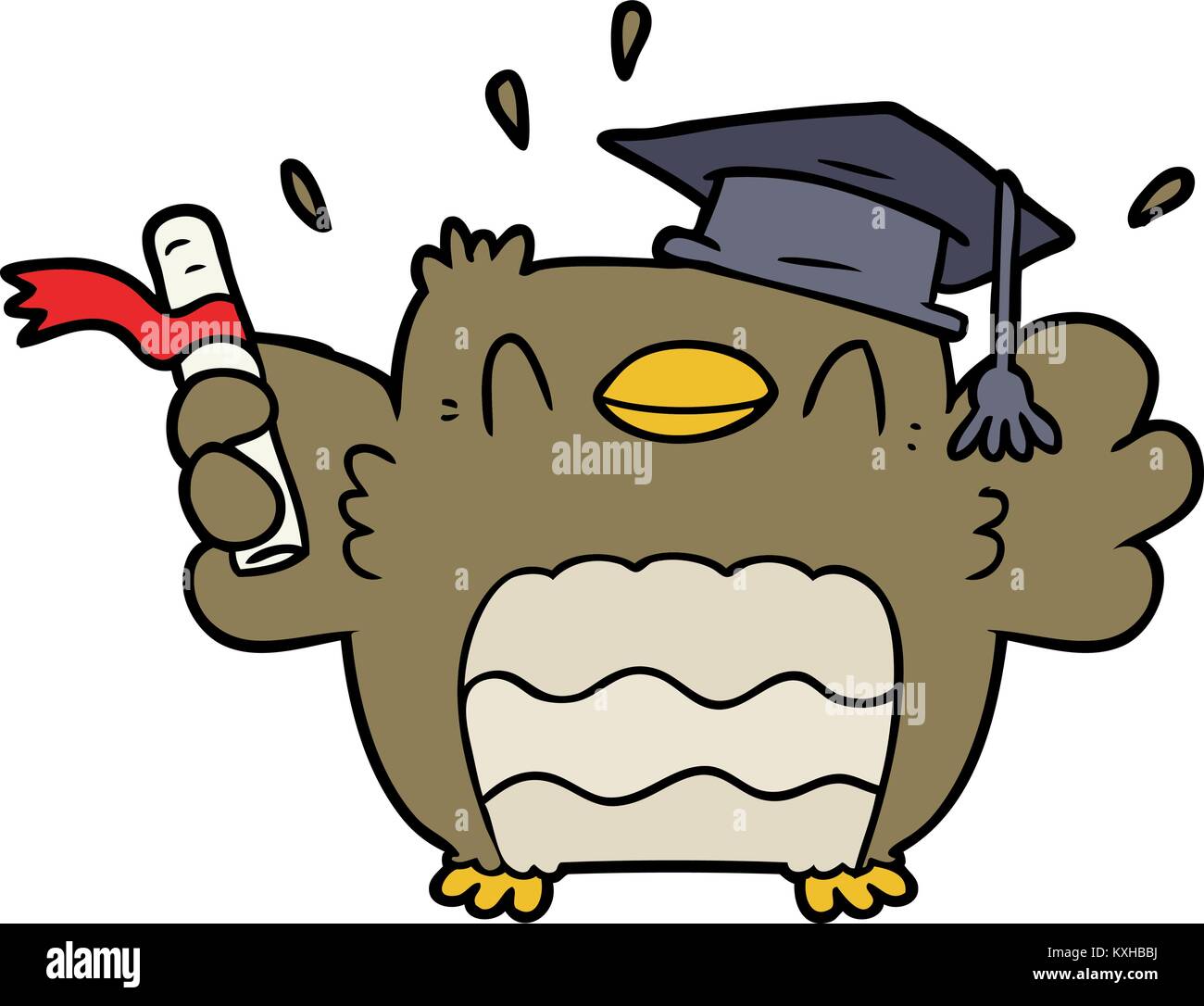 Cartoon illustration owl graduation cap -Fotos und -Bildmaterial in ...