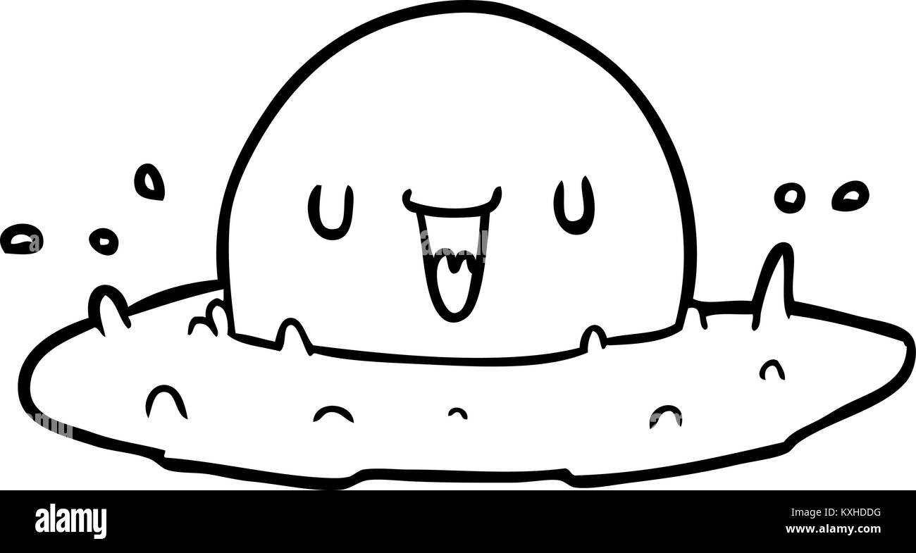 Zeichnung eines glücklichen Ei Stock Vektor
