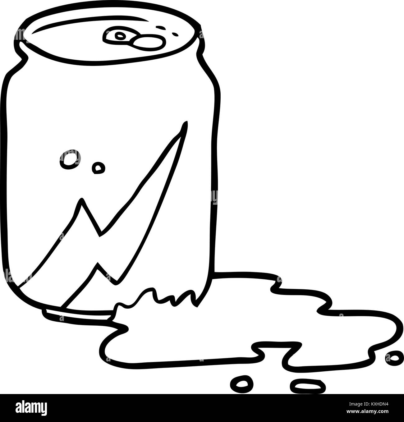 Zeichnung einer Dose Soda Stock Vektor