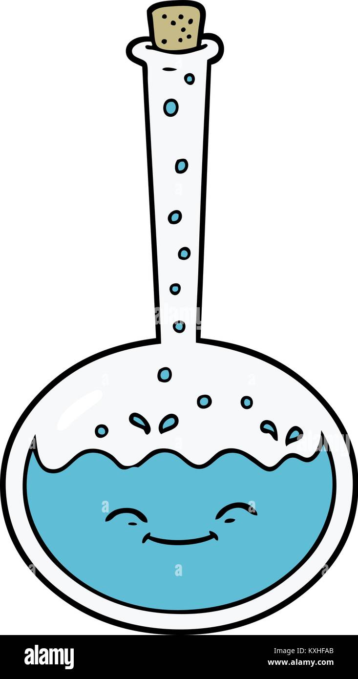 Cartoon chemische Reaktion Stock Vektor