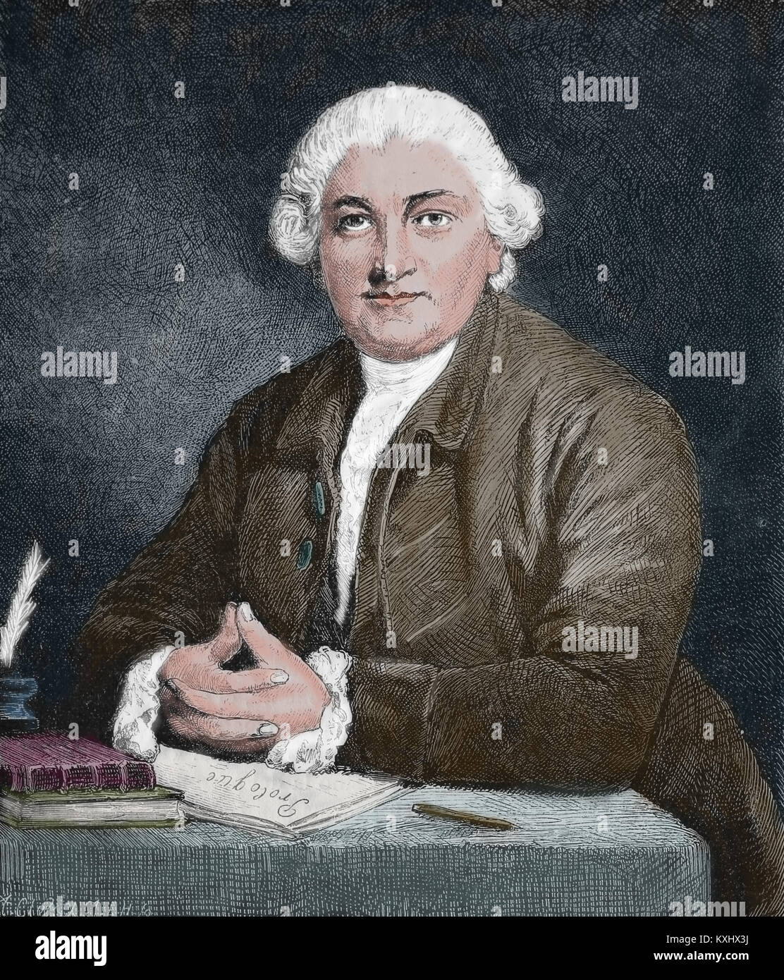 David Garrick (1717-1779). Englischer Schauspieler. Gravur, 1883. Stockfoto