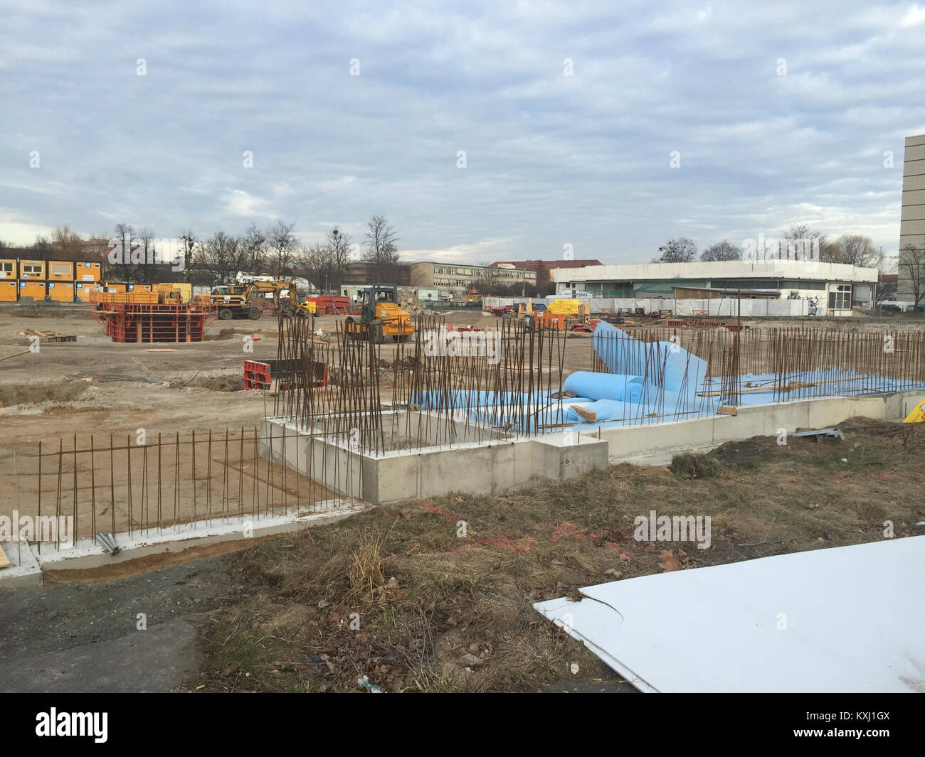 Baustelle Straßburger Platz, Dresden 2015 - 01. Stockfoto