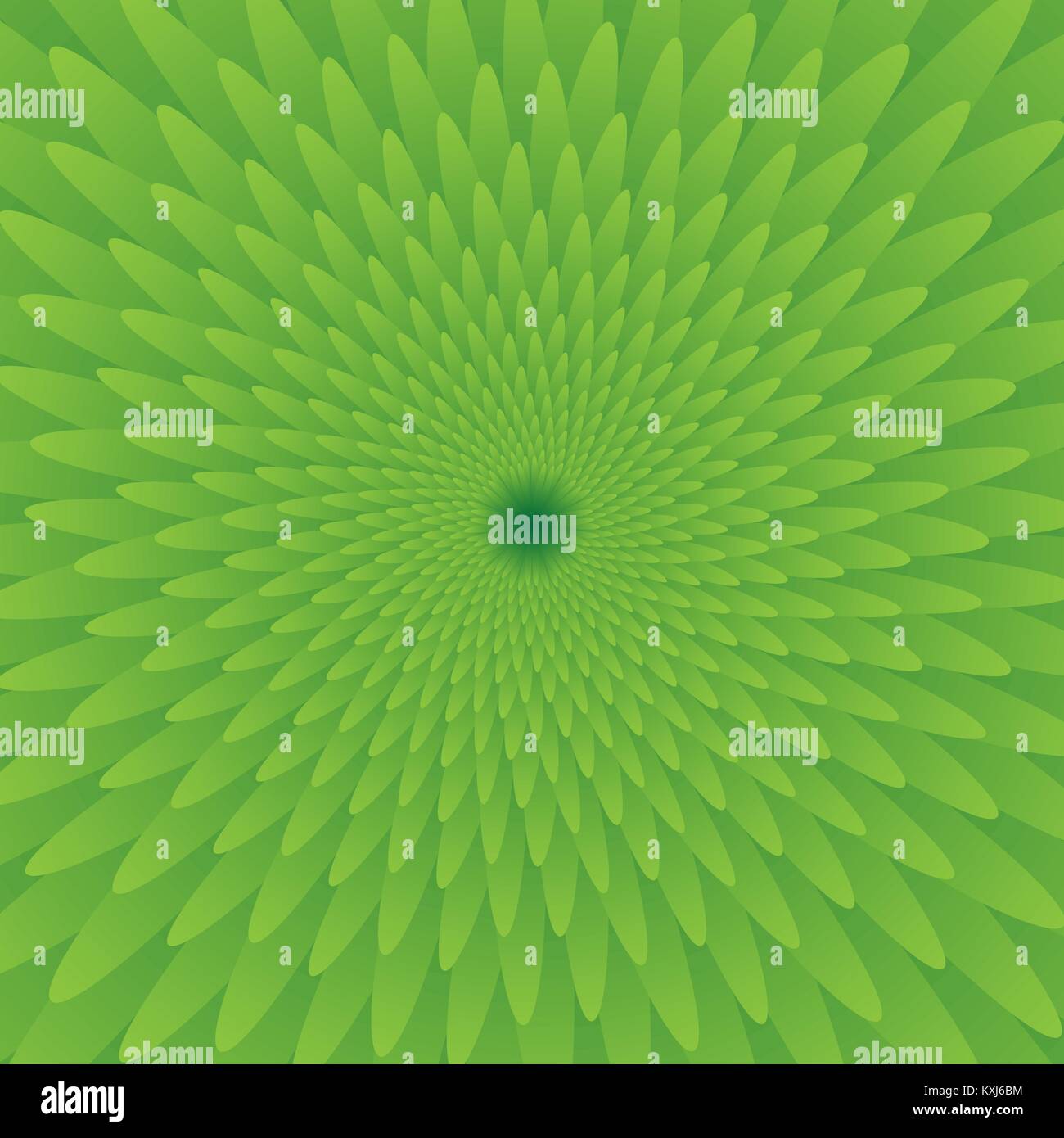 Abstrakt Grün optische Täuschung, kreative vector Hintergrund mit Farbverlauf Blütenblätter, Bewegung simulation Stock Vektor