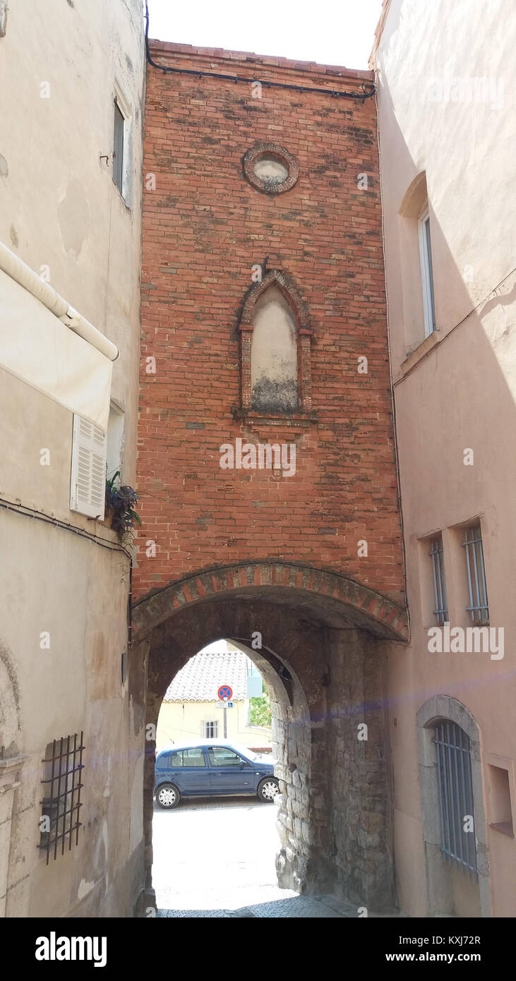 Ancienne porte, vue Intérieur - Le Castellet (Var) Stockfoto