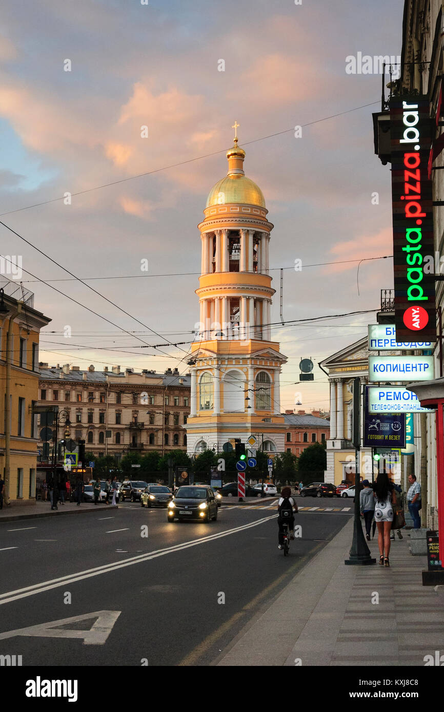 Newski Prospekt Avenue in St. Petersburg, Russland Stockfoto