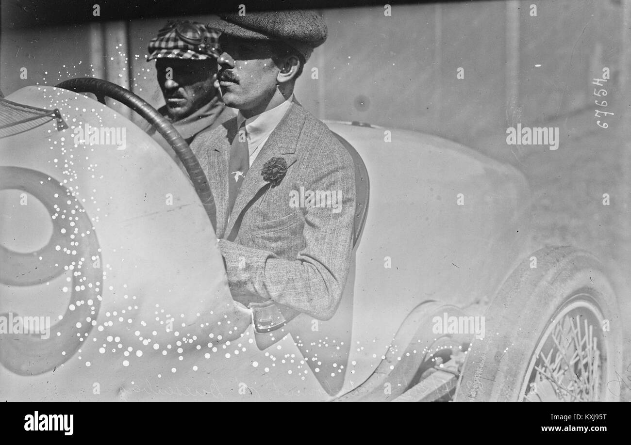 André Dubonnet beim Grand Prix von Frankreich 1921 Stockfoto