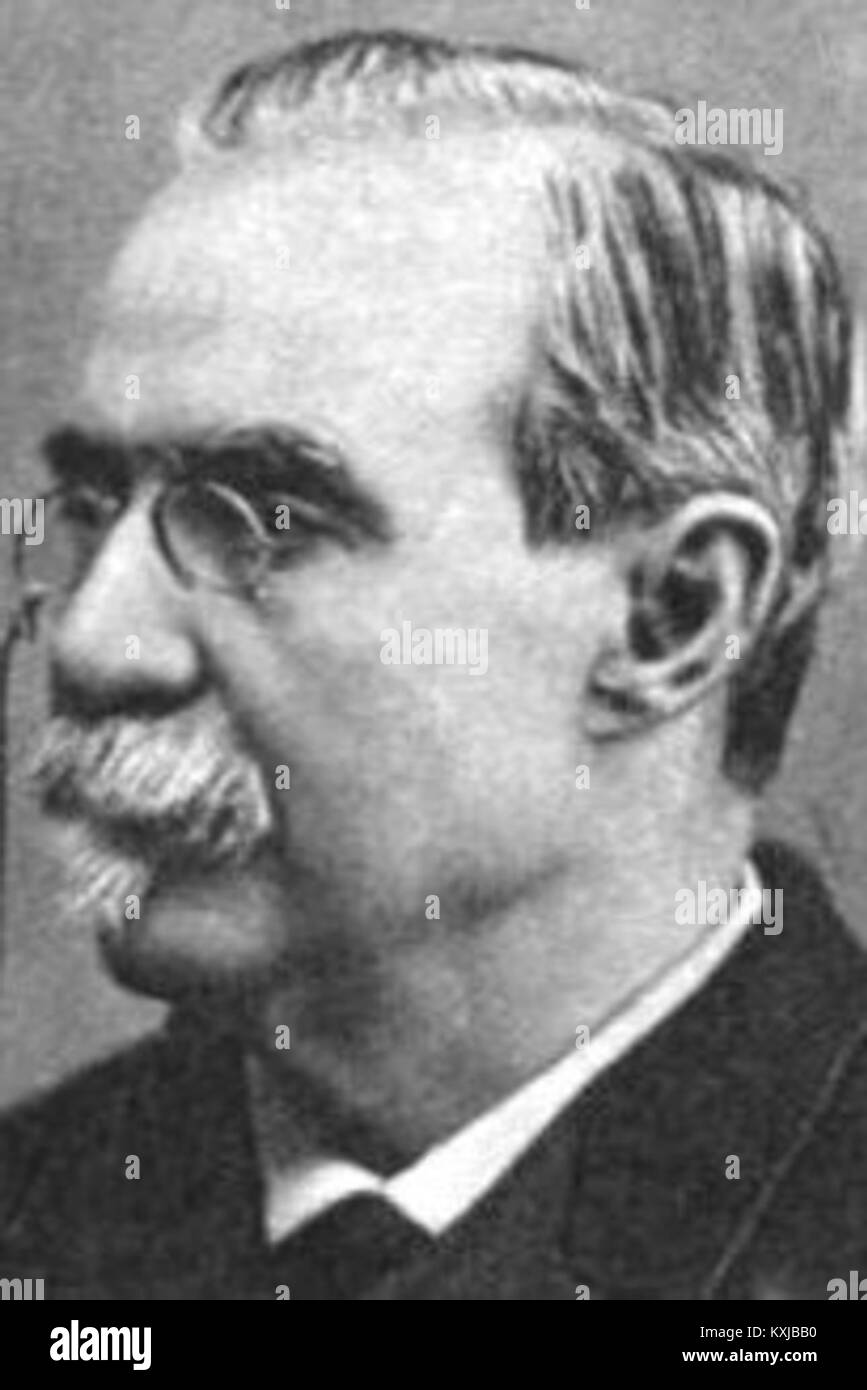 Antonio Cánovas del Castillo war ein spanischer Politiker und Historiker, der für seine Rolle in der Regierung und seine Beiträge zur politischen Geschichte in Spanien im 19. Jahrhundert bekannt war. Stockfoto