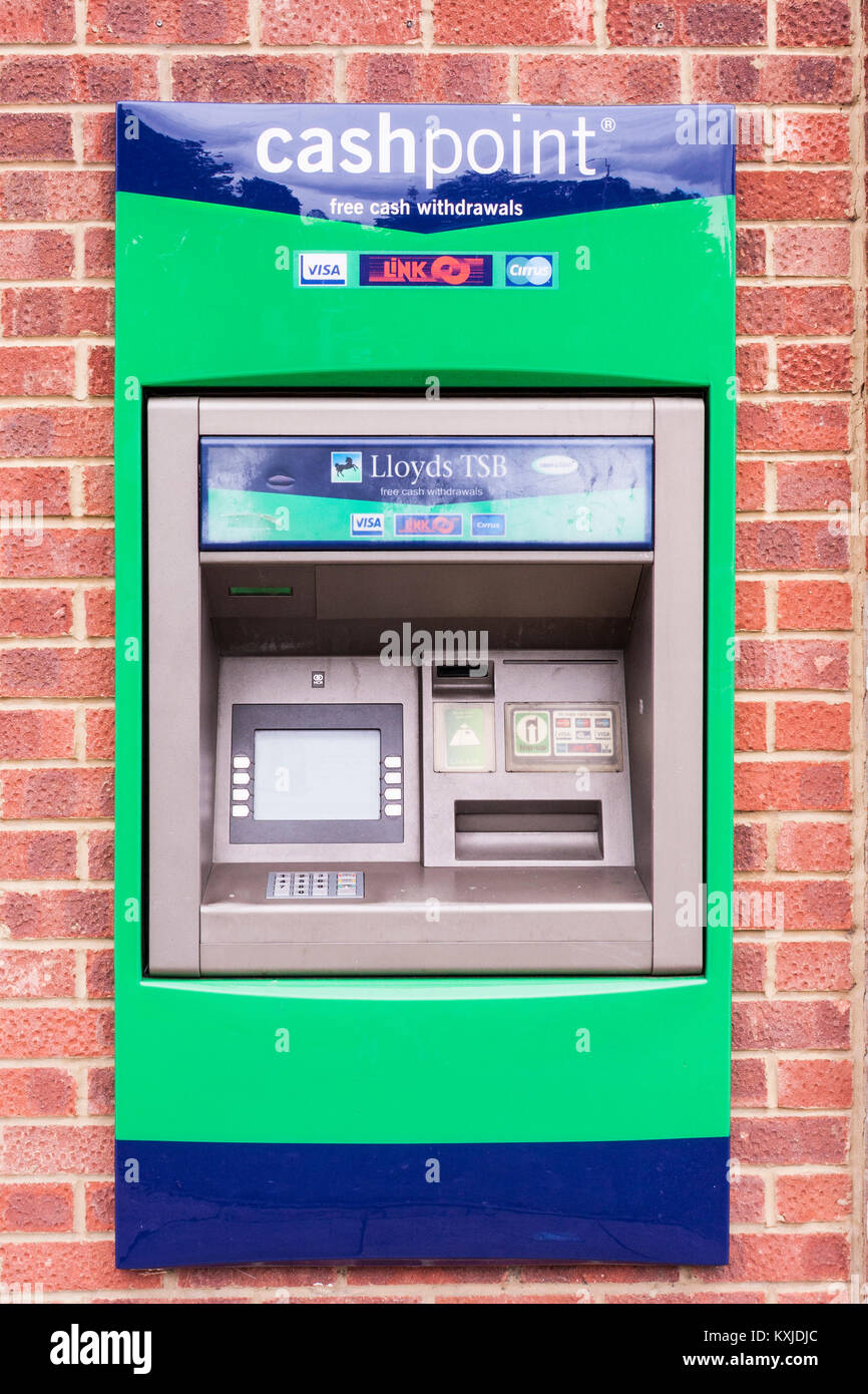 Lloyds TSB Geldautomat bietet kostenlosen Bargeldbezug Stockfoto