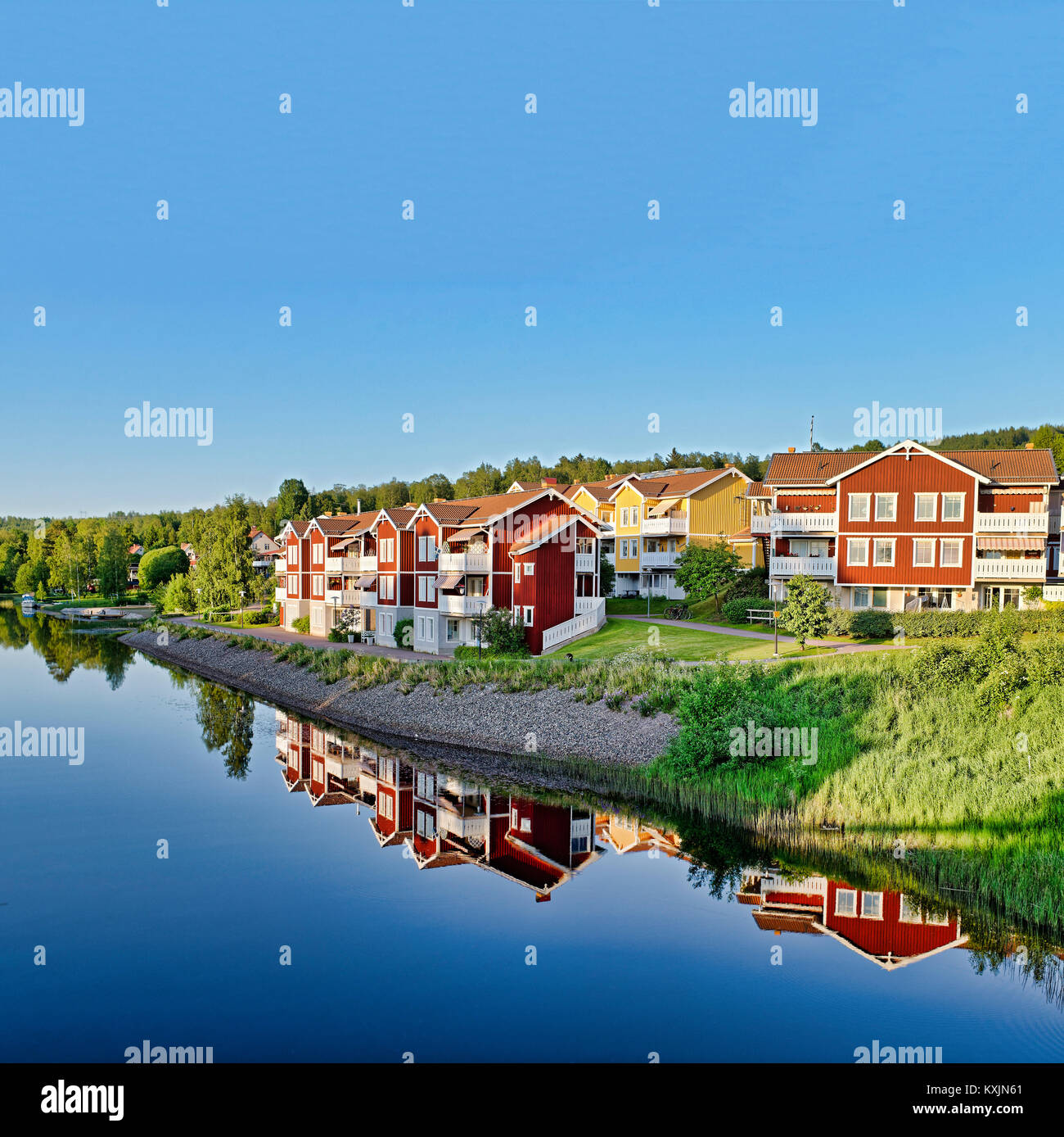Ruhigen Wohngebiet in Dalarna, Schweden Stockfoto