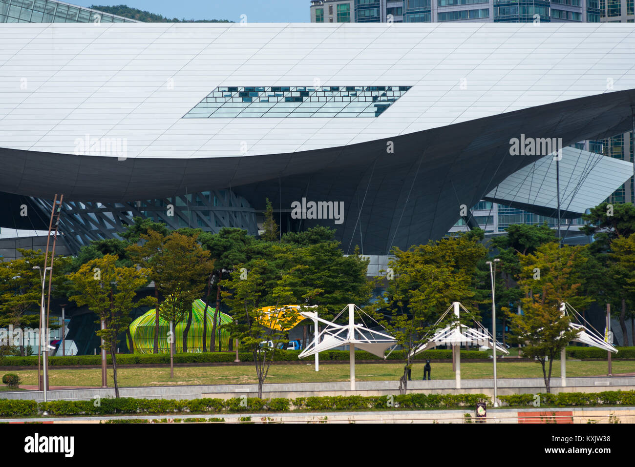 Busan Cinema Center am Ufer des Flusses Suyoung, Centum Stadt Busan, Südkorea Stockfoto