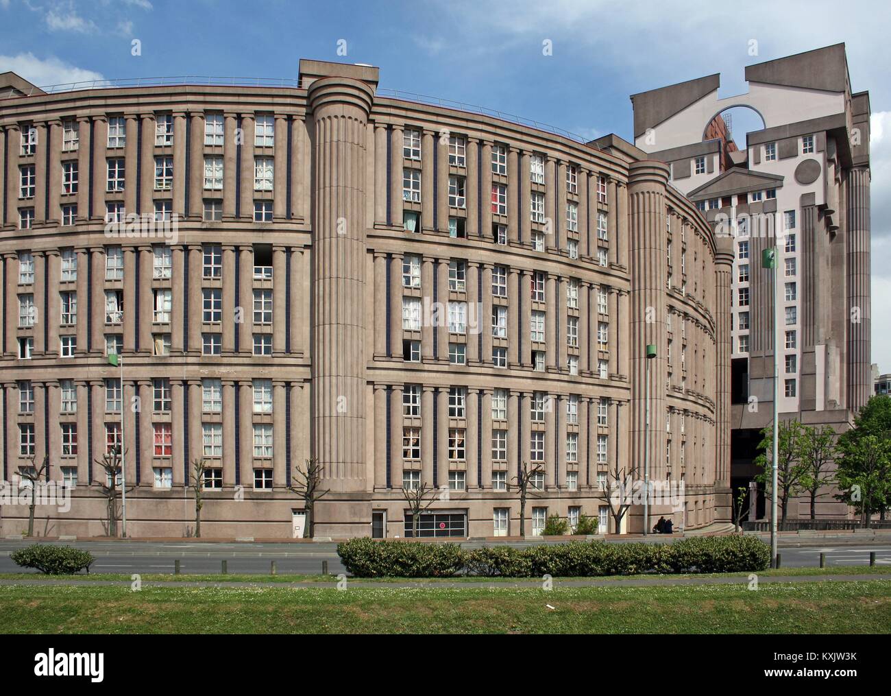 Les Espaces d'Abraxas, monumentale Postmoderne das Entwicklung in den Vororten von Paris, Architekten Ricardo Bofill, Paris Stockfoto