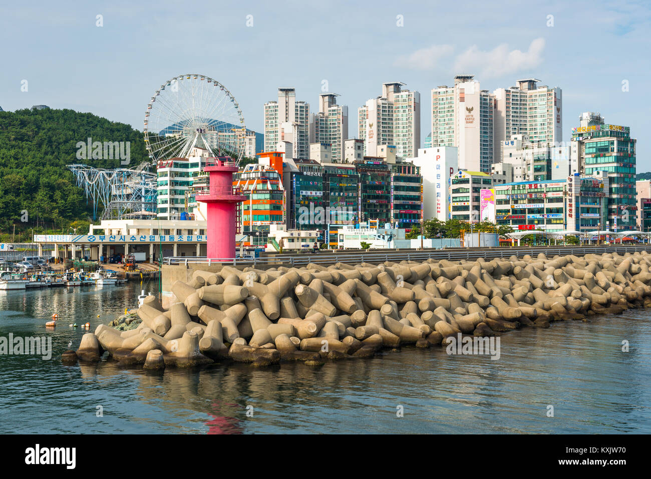 KwangAn Gwangalli Strand, Stadt, Yeongnam Busan, Südkorea. Stockfoto