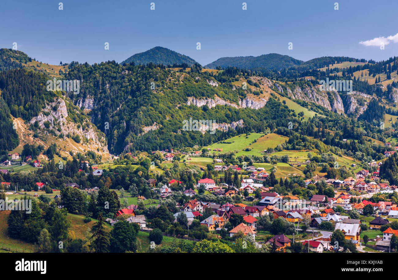 Landschaft in Siebenbürgen, den Karpaten in Rumänien. Stockfoto