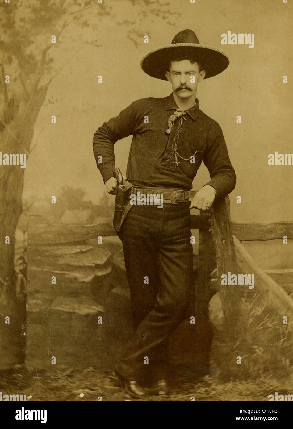 Zentrale Casting Cowboy Stockfoto