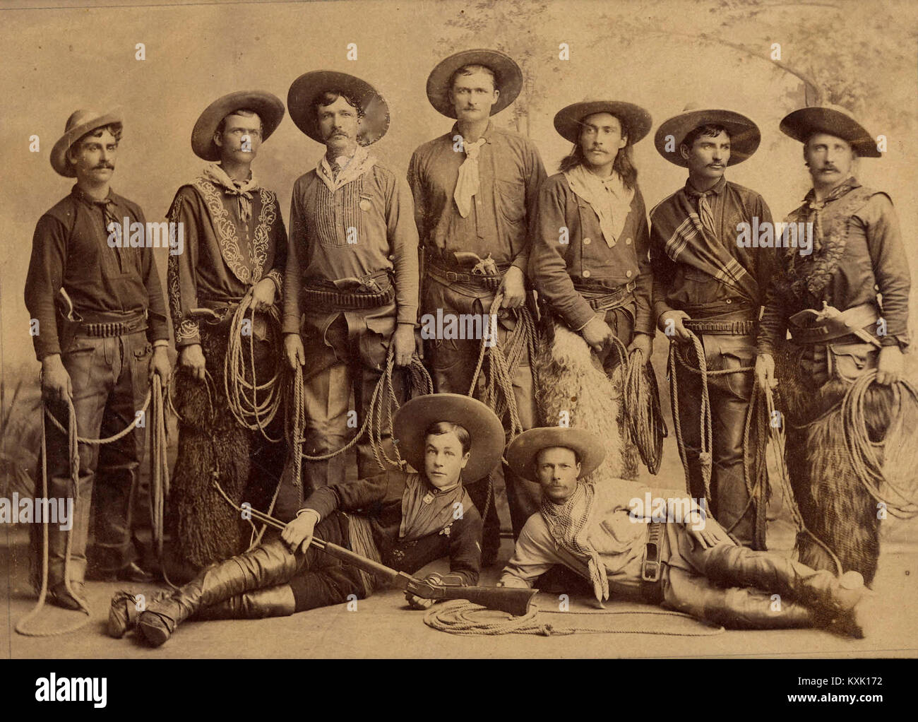Von Buffalo Bill's Wild West Show Cast Stockfoto