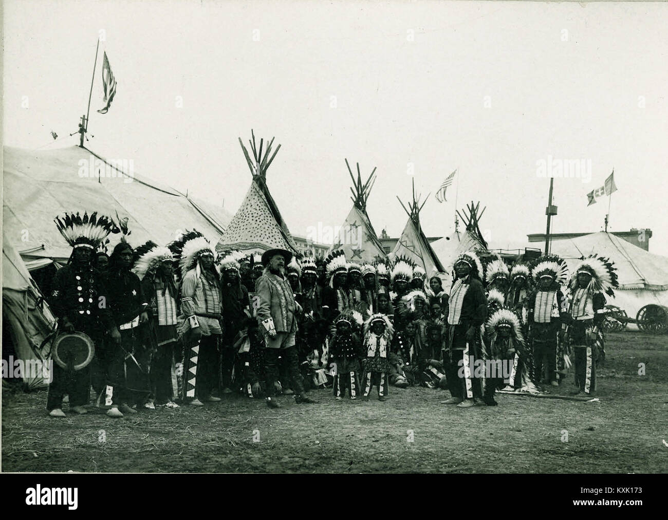 Buffalo Bill's Wild West Show in Italien. Im Jahr 1890, Stockfoto