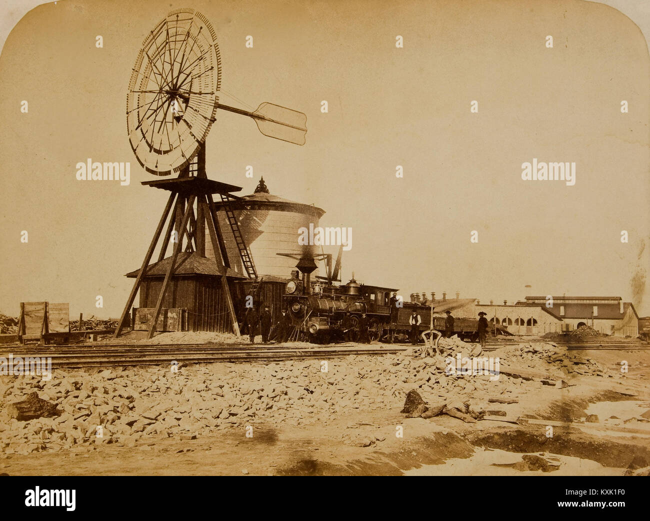 Wyoming Eisenbahn, Foto, ca. 1868 - 1869; "Mühle/Laramie, Wyoming' Stockfoto