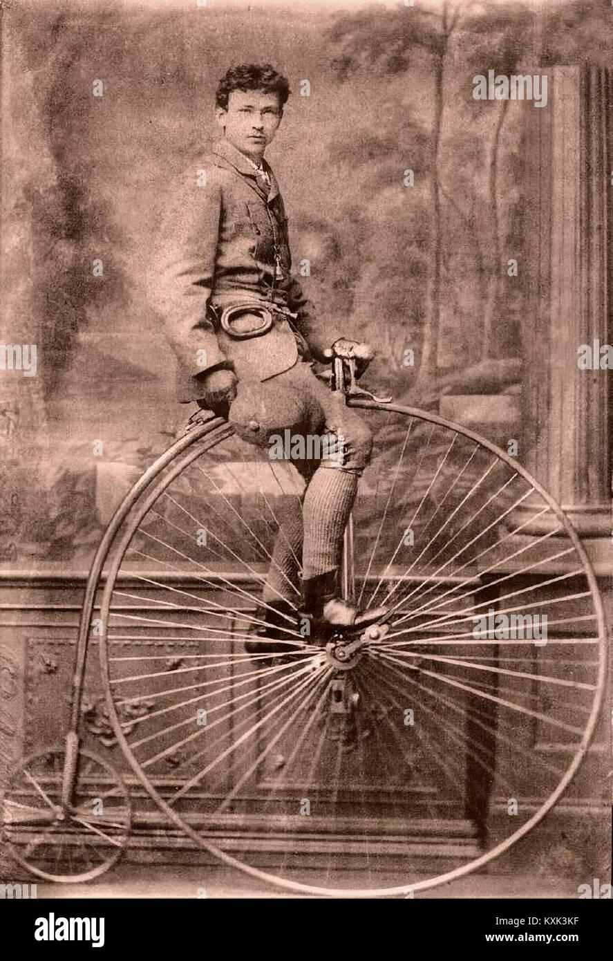 Penny Farthing Fahrrad Stockfoto