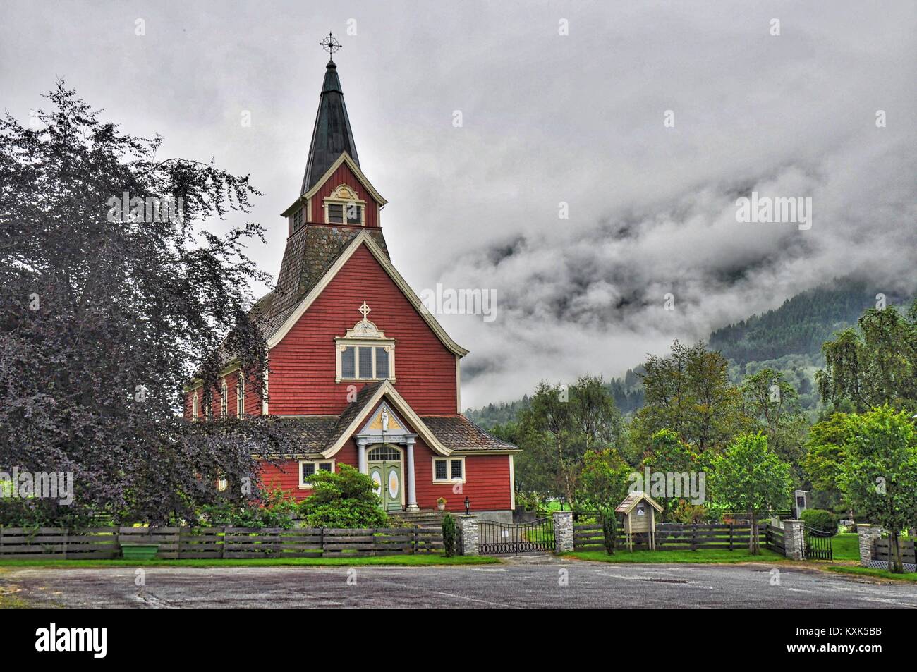 Norwegische KIRCHE IN OLDEN, Norwegen Stockfoto