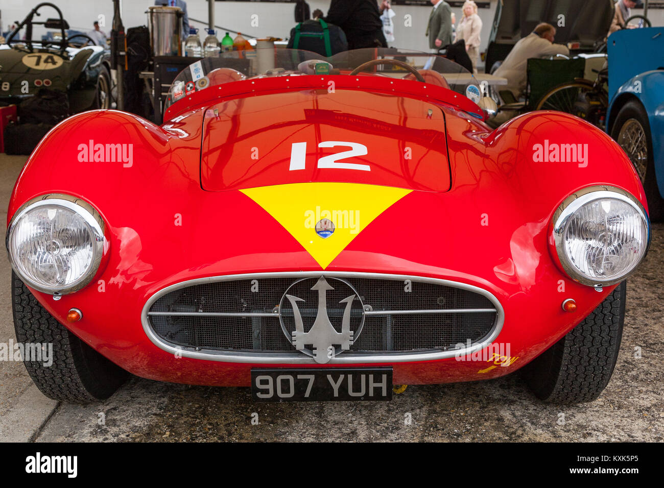 1955 Maserati A6GCS Vintage Racing Auto auf dem Goodwood Revival 2016, West Sussex Stockfoto