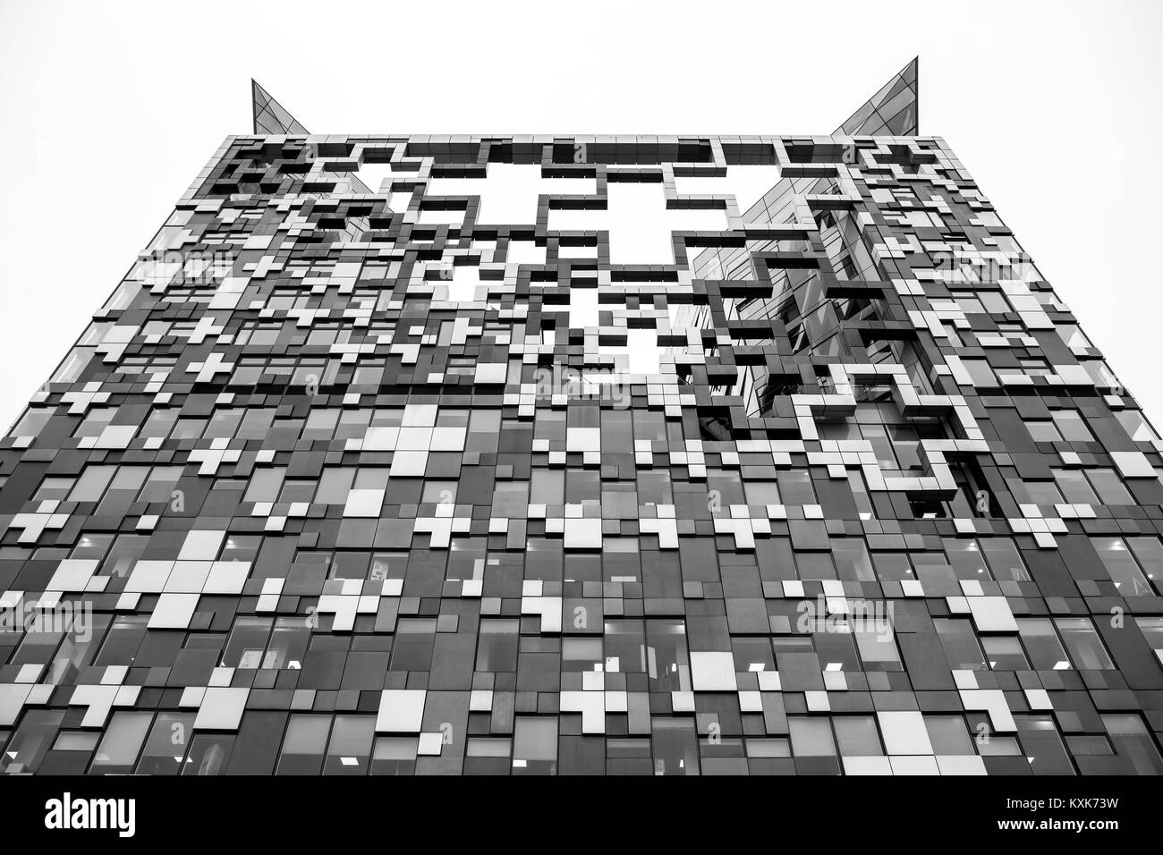 Der Cube Gebäude auf wharfside Street in Birmingham. Das Gebäude schließt die Mailbox Entwicklung und wurde von Ken Shuttleworth von Arc entworfen Stockfoto