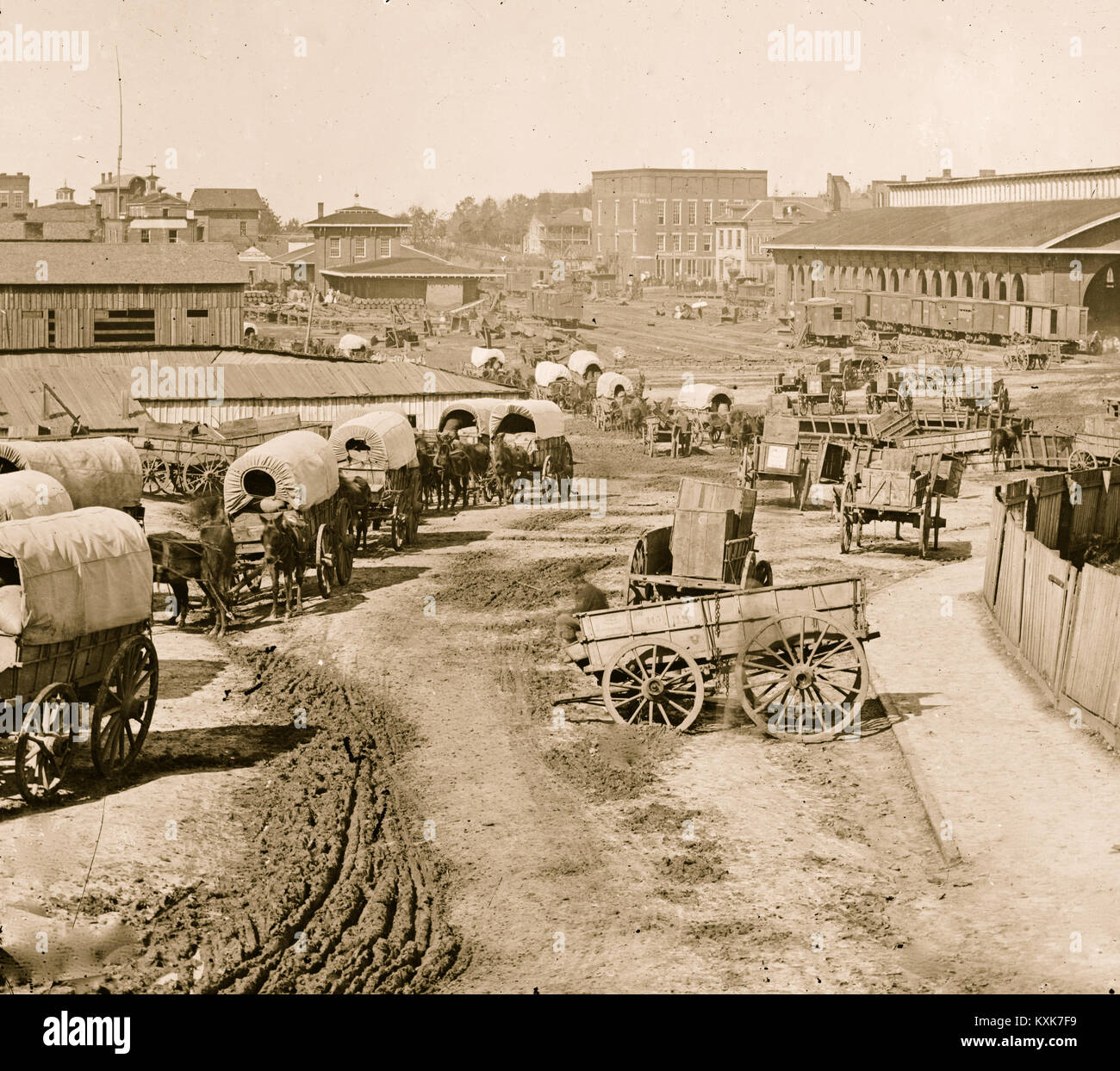 Atlanta, Georgia. Bundeswehr Wagen Railroad depot Stockfoto