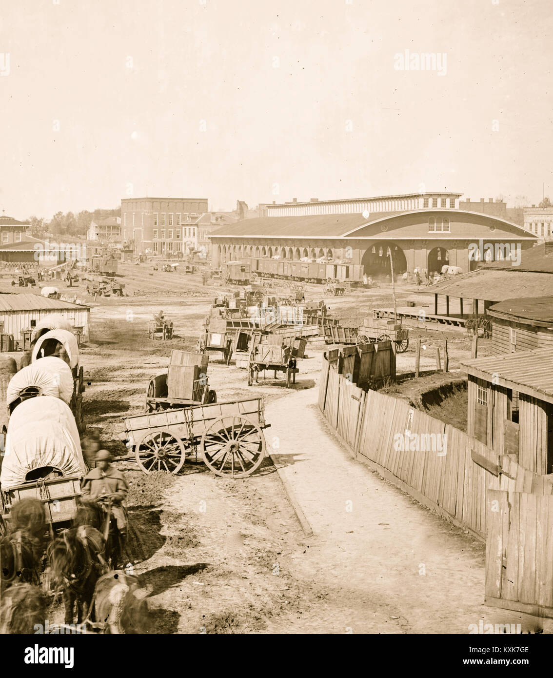 Atlanta, Georgia. Bundeswehr Wagen Railroad depot Stockfoto