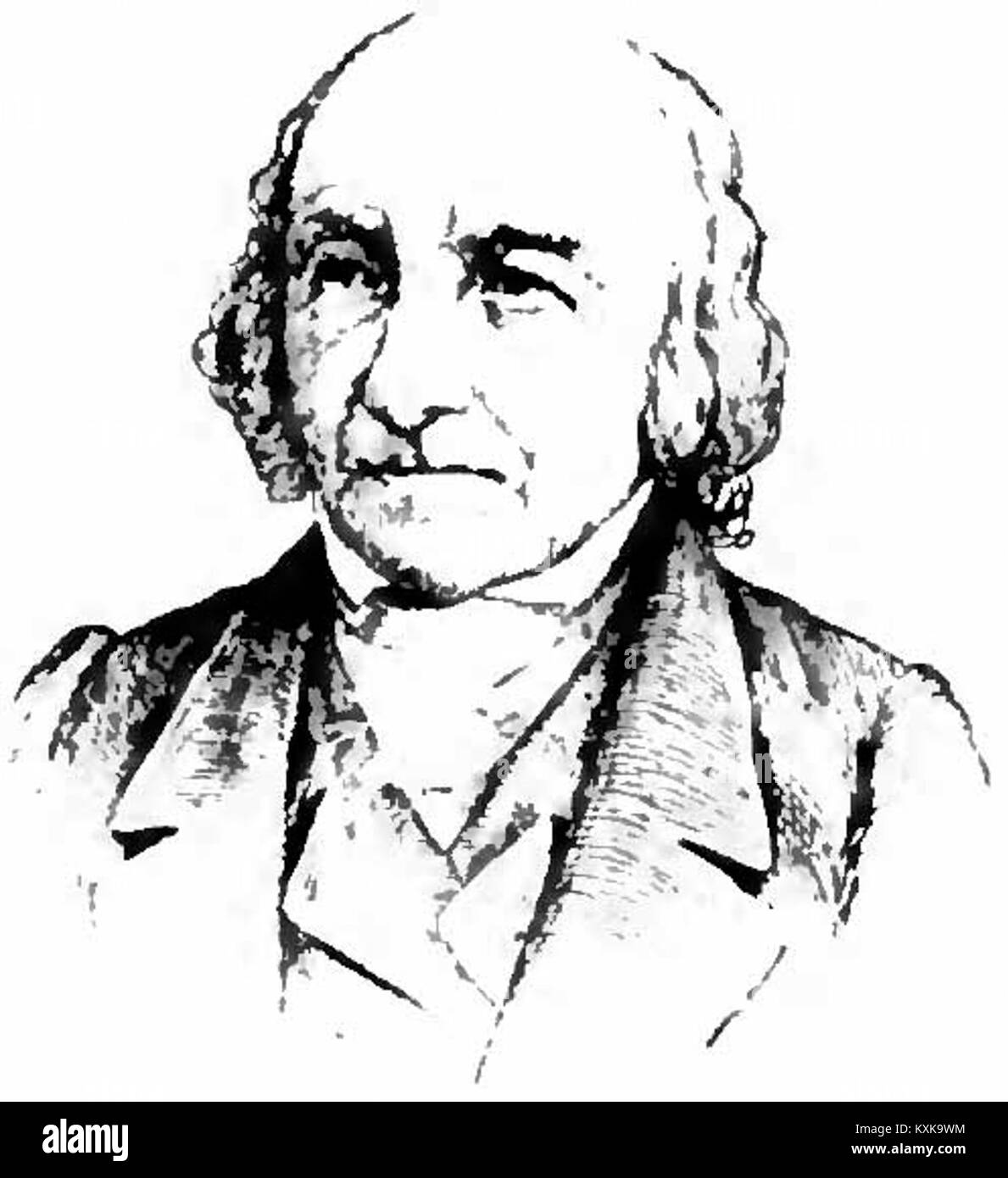 Albert Gallatin (1761–1849) war ein US-amerikanischer Politiker, Diplomat und Ökonom, der für seine Beiträge zur Regierung der Vereinigten Staaten und zu internationalen Beziehungen bekannt war. Stockfoto