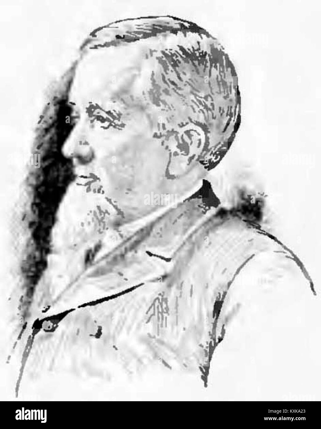 George Mortimer Pullman war ein US-amerikanischer Geschäftsmann, der die Pullman Company gründete, die Pionierarbeit für Luxusschlafwagen leistete und die Eisenbahnindustrie beeinflusste. Stockfoto