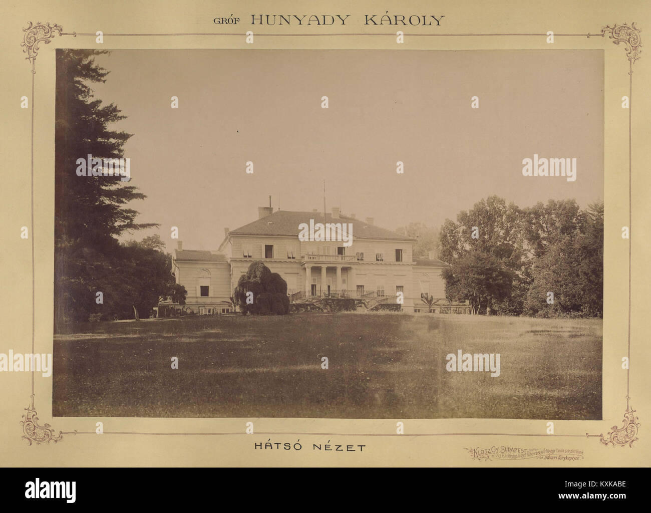 Arad megye, Soborsin, Károly Gróf Hunyadi kastélyának hátsó nézete. 1895-1899 - 83243 között Fortepan Stockfoto