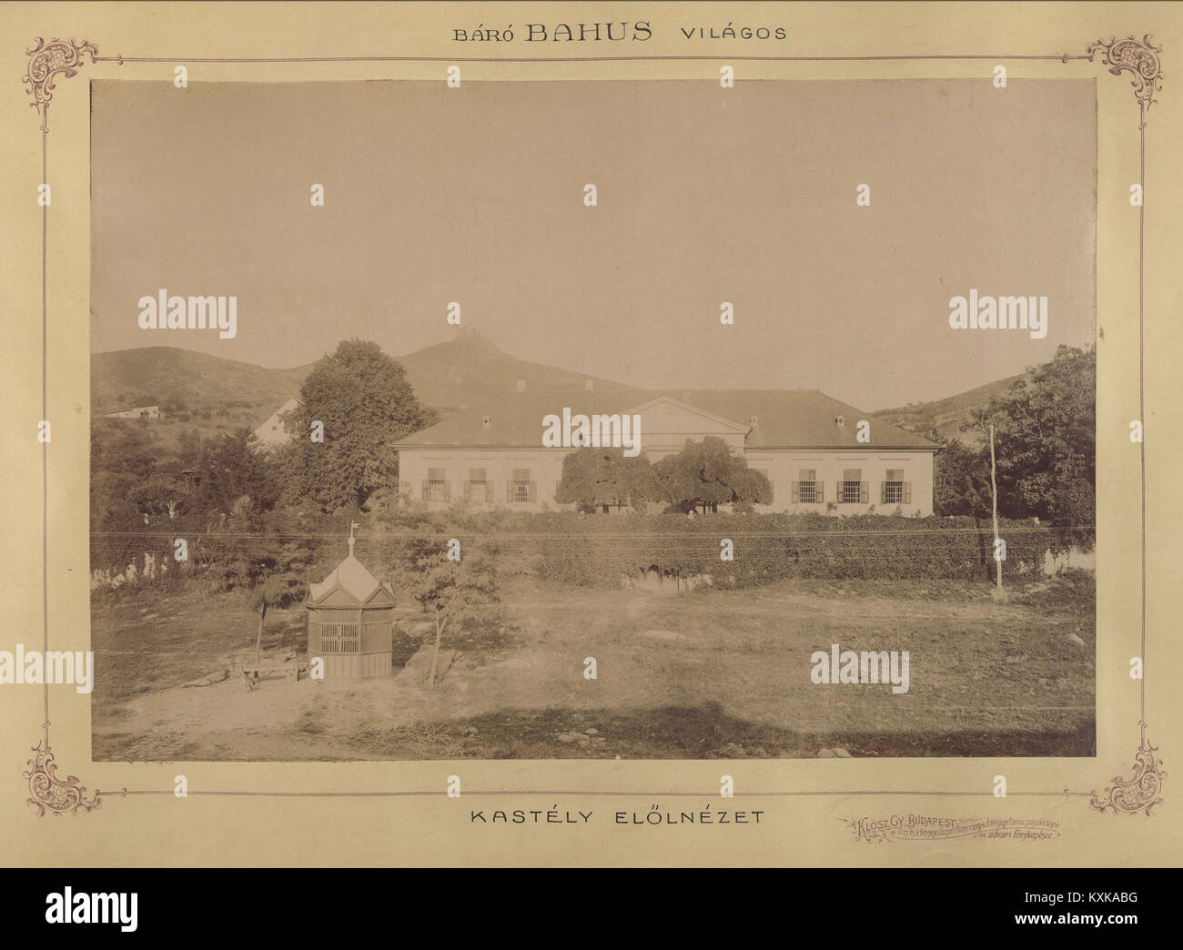 Arad megye, Világos, Bohus Imre kastélyának elölnézete. 1895-1899 - 83265 között Fortepan Stockfoto