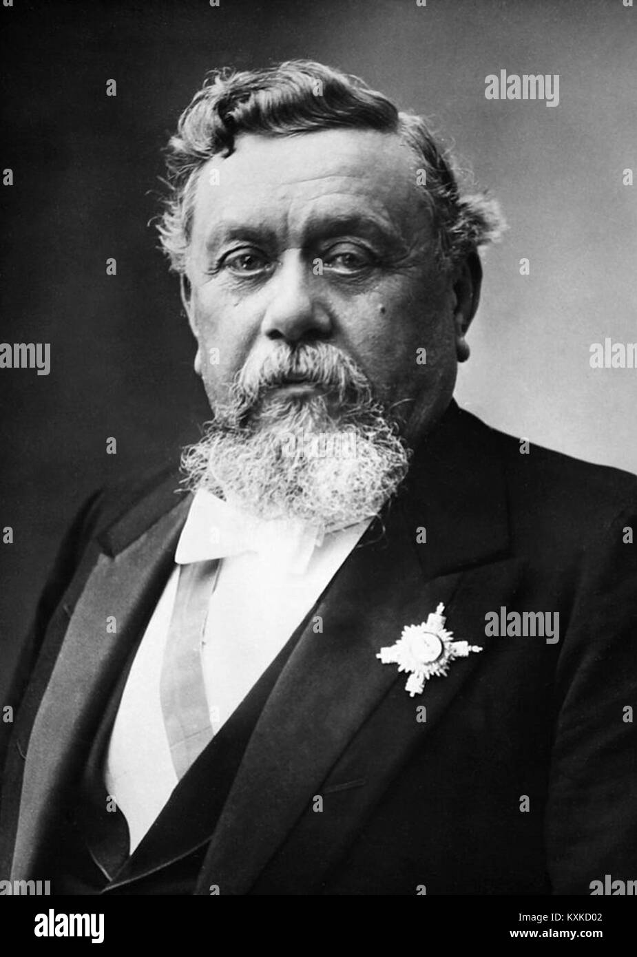 Porträt von Armand Fallières, französischer Politiker und Präsident von Frankreich (1906–1913), in dem er seine politische Rolle und historische Bedeutung in Paris hervorhebt. Stockfoto
