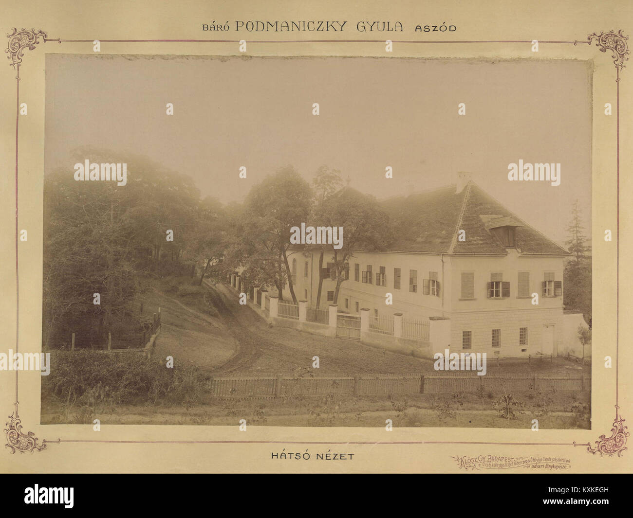 Schule, Pest Megye. Ein podmaniczky - kastély hátsó között nézete, 1895-1899. - Fortepan 83374 Stockfoto