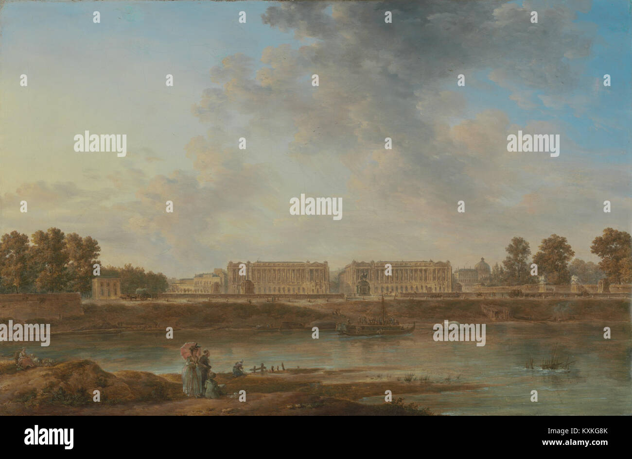 Zurückzuführen auf Alexandre-Jean Noël (Französisch - ein Blick auf den Place Louis XV - Google Kunst Projekt Stockfoto