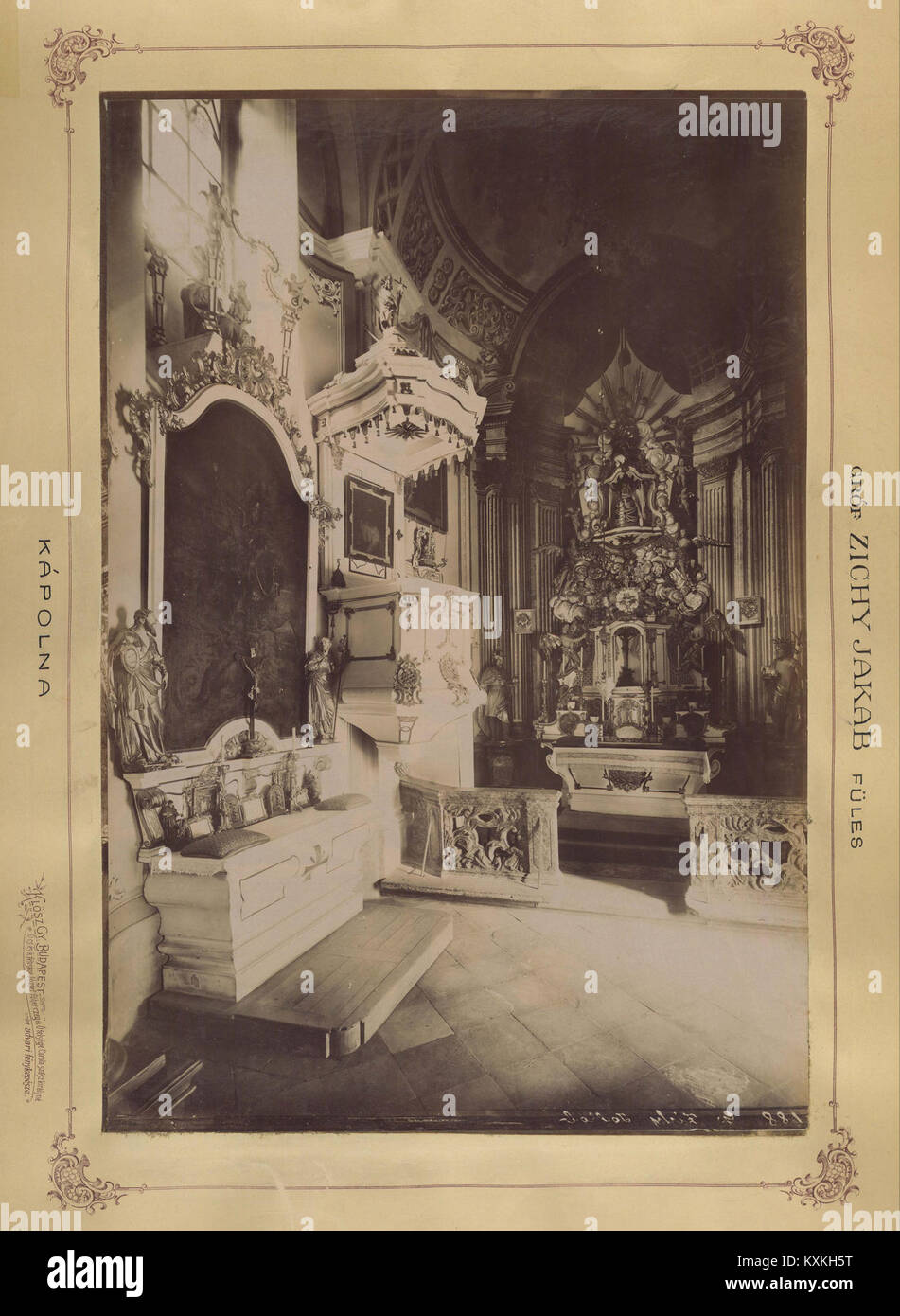 Ausztria, Füles, Zichy-Meskó - kastély kápolnája között, 1895-1899. - Fortepan 83275 Stockfoto