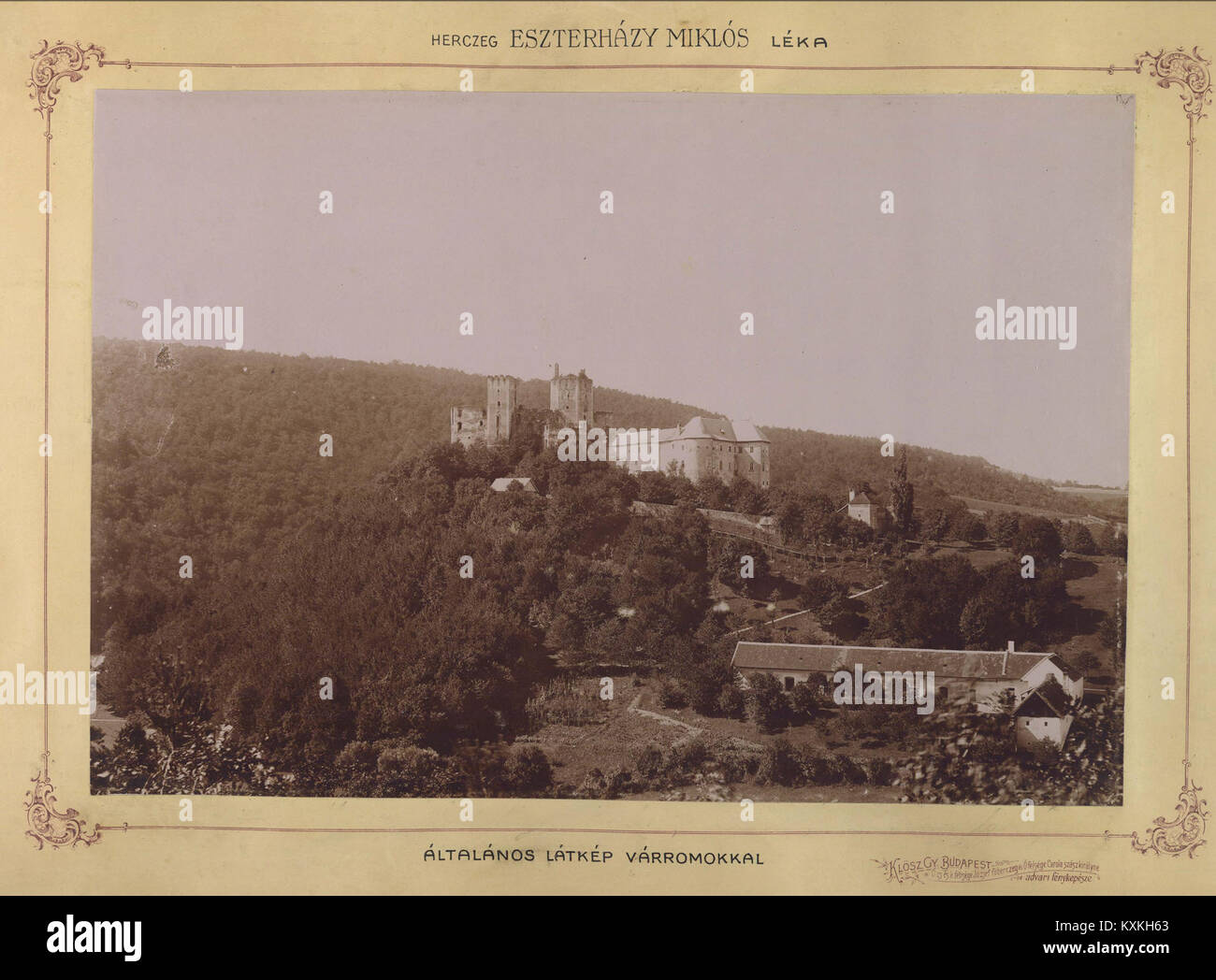 Ausztria, léka. Esterházy várkastély. Eine felvétel között készült 1895-1899. - Fortepan 83314 Stockfoto