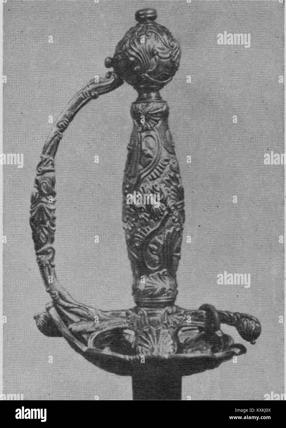 Dieses aus dem 17. Jahrhundert stammende Werk zeigt ein österreichisches Adelswappen, das die heraldischen Traditionen und Symboliken hervorhebt, die der Adel in dieser Zeit in Österreich verwendet hat. Stockfoto