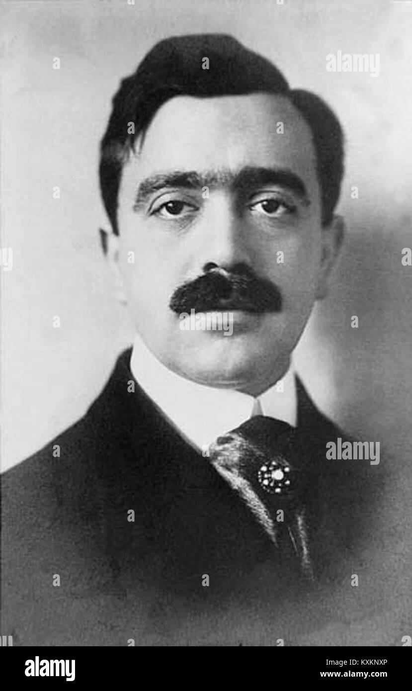 Ein Porträt von Artúr Bárdos, einem ungarischen Künstler aus den 1910er Jahren, der sein Gleichnis darstellt und die ungarische Kunst und Kultur des frühen 20. Jahrhunderts widerspiegelt. Stockfoto