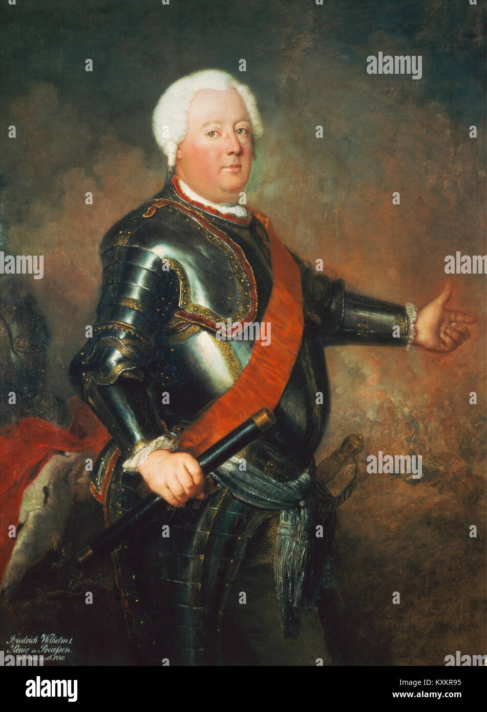 Antoine Pesne - König Friedrich Wilhelm I. von Preußen (Ca. 1733) Stockfoto