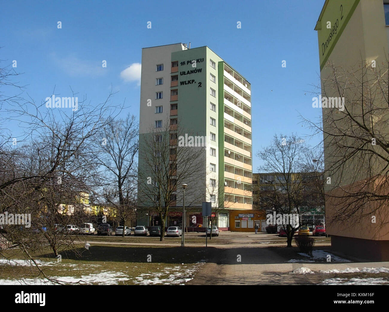 Dieses Bild oder Dokument betrifft BDG Blonie, wahrscheinlich eine Struktur oder ein Gebiet in Blonie, Polen, mit historischer oder kultureller Bedeutung, möglicherweise im April 2013. Stockfoto