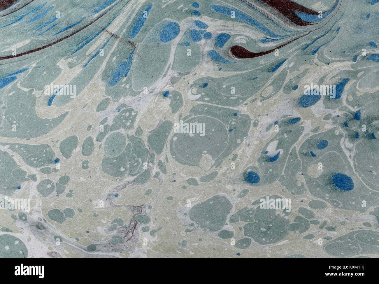 Tinte Marmor Textur. Ebru handgefertigte wave Hintergrund. Kraftpapier Oberfläche. Einzigartige Kunst Illustration. Flüssige Marmorierung Textur. Stockfoto