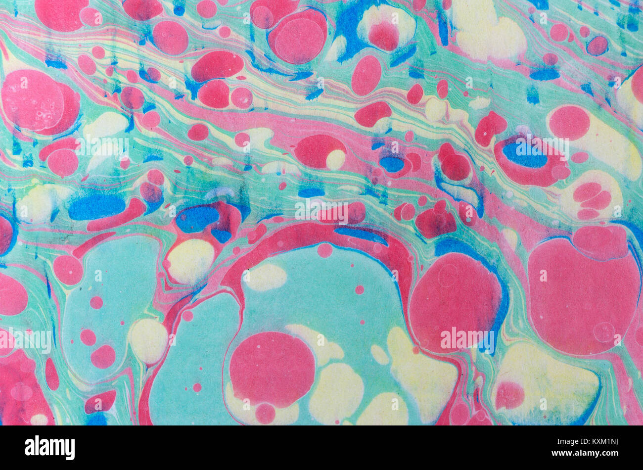 Tinte Marmor Textur. Ebru handgefertigte wave Hintergrund. Kraftpapier Oberfläche. Einzigartige Kunst Illustration. Flüssige Marmorierung Textur. Stockfoto