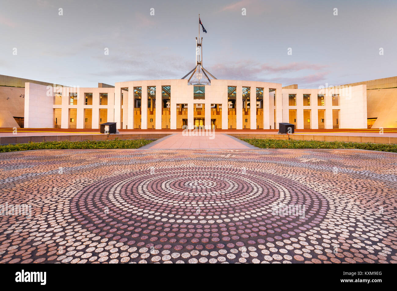 Im Parlament in Canberra. Stockfoto