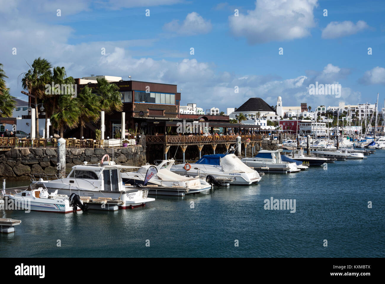 Marina Rubicon, Playa Blanca, Lanzarote, Kanarische Inseln, Spanien. Stockfoto